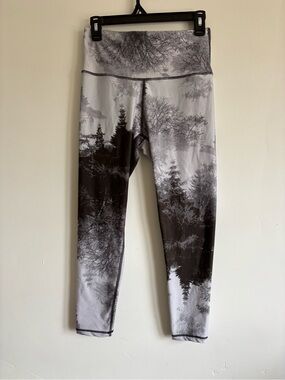aerie Black & White Forest-Print High-Waist Leggings